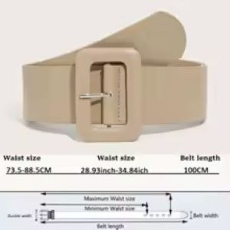 Wide Women's PU Leather Belt