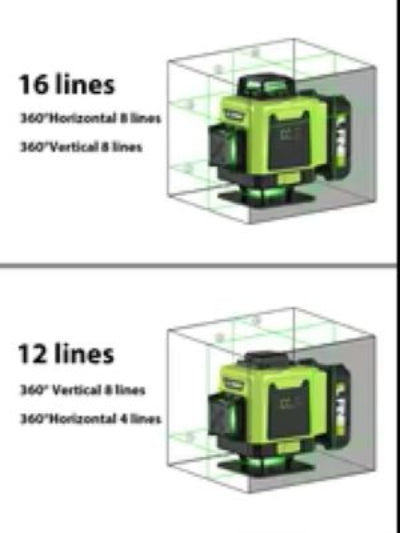 LFINE 3D/4D Laser Level – 12/16