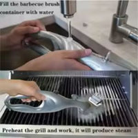 A grill cleaning brush