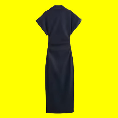 Elegant White Denim Long Dress for Women