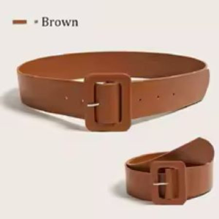 Wide Women's PU Leather Belt