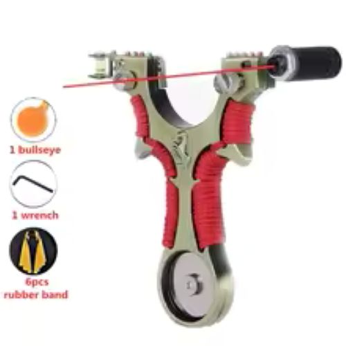 Laser-Aiming Metal Slingshot