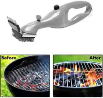 A grill cleaning brush