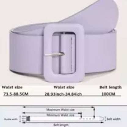 Wide Women's PU Leather Belt