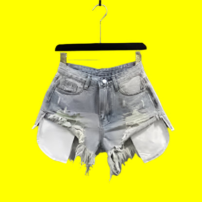 Blue Sexy High-Waisted Shorts