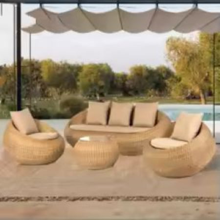 3-Piece Outdoor Rattan FurnitureSet –