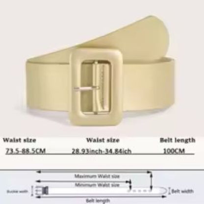 Wide Women's PU Leather Belt