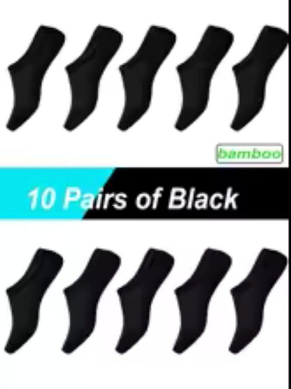 10 Pairs Men’s Thin Bamboo