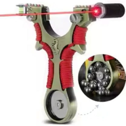 Laser-Aiming Metal Slingshot