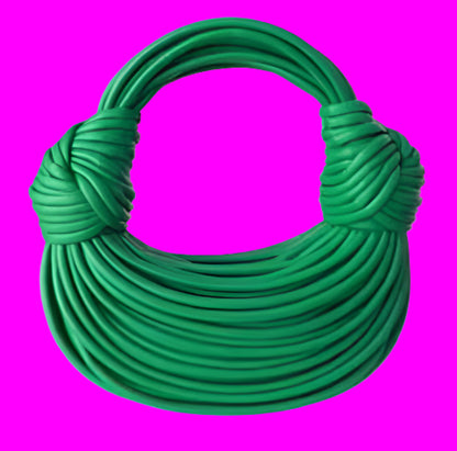 Gold Luxury Designer Handwoven Noodle Bag