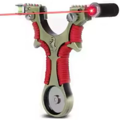 Laser-Aiming Metal Slingshot