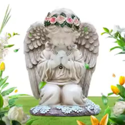Solar Praying Angel Statue