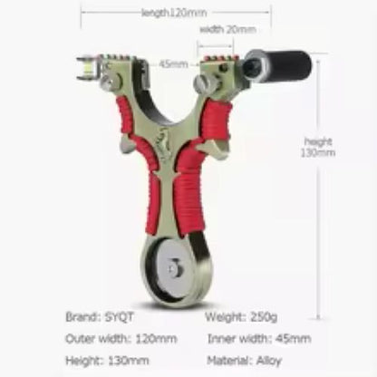 Laser-Aiming Metal Slingshot