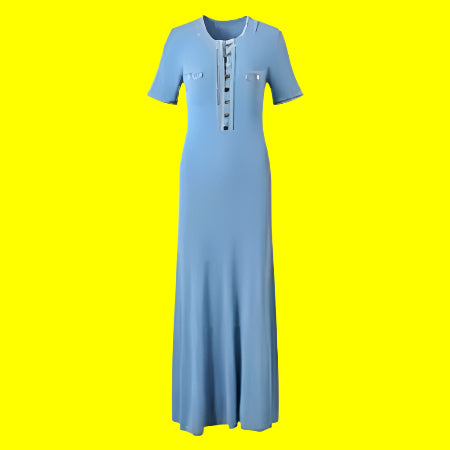 Khaki Elegant Long Dress for Women